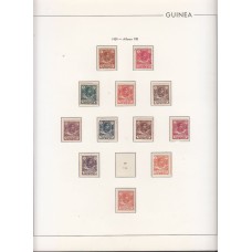 Guinea - Resto de colección montada en tapa y hojas Edifil sellos sueltos y series completas **/o Mnh/o Catálogo 1.496€
