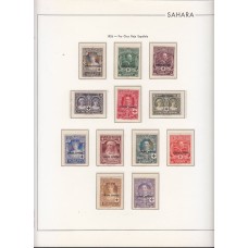 Sahara - Colección muy completa montada en tapas y hojas Edifil **/* Mnh/Mh  Catálogo 757€