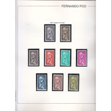 Feranando Poo y Guinea - Resto de colección montada en album y hojas Edifil series completas practicamente todo sin fijasellos  ** Mnh Catálogo 550€