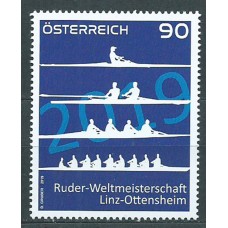 Austria Correo 2019 Yvert 3318 ** Mnh Mundial de Remo de Linz Barco