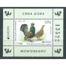 Tema Europa 2019 Montenegro Yvert Hojas 23 ** Mnh Aves