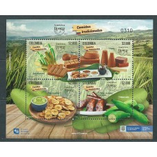 Upaep Colombia 2019 Yvert 2017/20 ** Mnh Comidas Tradicionales