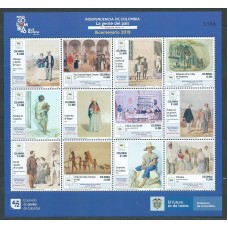 Colombia Correo 2019 Yvert 2004/15 ** Mnh Bicentenario Parte II  Pintura