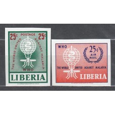 Liberia - Correo 1962 Yvert 380+A.133 sin dentar ** Mnh Erradicación del paludismo