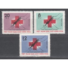 Vietnam del Norte - Correo Yvert 281/3 ** Mnh Erradicación del paludismo