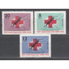 Vietnam del Norte - Correo Yvert 281/3 ** Mnh Erradicación del paludismo