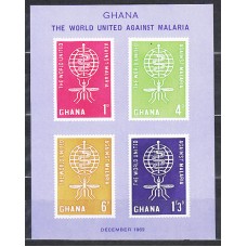 Ghana - Hojas Yvert 7 sin dentar ** Mnh  Erradicación del paludismo
