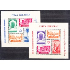 Marruecos Correo 1937 Edifil 167/8 Hojitas (*) Mng
