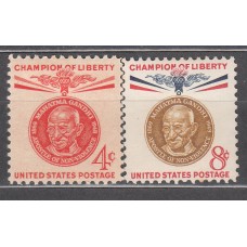Estados Unidos - Correo 1961 Yvert 709/10 * Mh   Mahatma Gandhi
