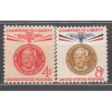 Estados Unidos - Correo 1961 Yvert 709/10 * Mh   Mahatma Gandhi