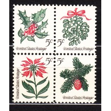 Estados Unidos - Correo 1964 Yvert 769/72 ** Mnh  Navidad flora
