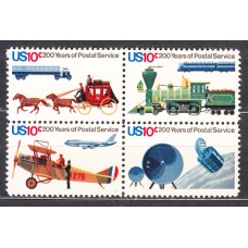 Estados Unidos - Correo 1975 Yvert 1062/5 ** Mnh  Trenes astro