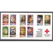 Francia Autoadhesivos 2019 Yvert 1719/28 ** Mnh Caras Cruz Roja