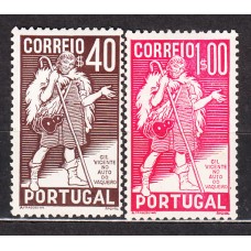 Portugal - Correo 1937 Yvert 586/7 * Mh  Gil Vicente