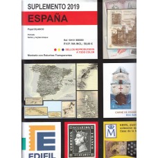 Edifil - España suplemento 2019 parcial papel blanco montado tranparente o negro