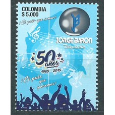 Colombia Correo 2019 Yvert 2021 ** Mnh 50 Años Jorge Baron
