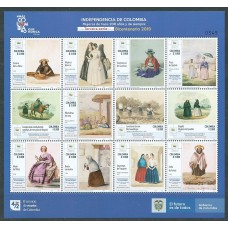 Colombia Correo 2019 Yvert 2023/34 ** Mnh Bicentenario Independencia III Mujeres de hace 200 años y de siempre