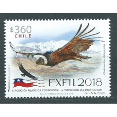 Chile Correo 2018 Yvert 2138 ** Mnh Exfil 2018 Aves