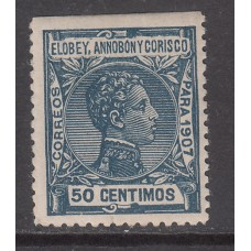 Elobey Variedades 1907 Edifil 43sma * Mh