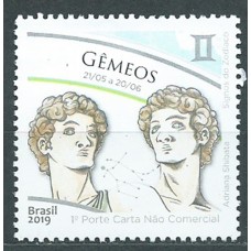 Brasil Correo 2019 Yvert 3731 ** Mnh Signo del Zodiaco Géminis