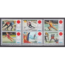 Burundi - Correo Yvert 489/94 * Mh  Olimpiadas de Sapporo