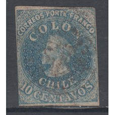 Chile - Correo 1854 Yvert 6b usado