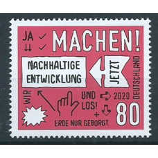 Alemania Federal Correo 2020 Yvert 3300 ** Mnh Desarrollo sostenible