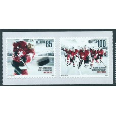 Suiza Correo 2020 Yvert 2567/68 ** Mnh Mundial de Hockey hielo  Deportes