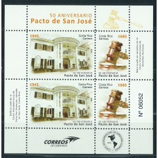 Costa Rica Hojas Yvert 1009/10 ** Mnh Pacto San Jose