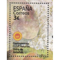 España II Centenario Correo 2020 Edifil ** 5391A/B Mnh Gastronomía Asturiana