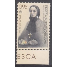 Vaticano Correo 2017 Yvert 1760 ** Mnh 100 Anº Muerte de Sta Francesca Saverio Cabrini