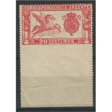 España Variedades 1925 Edifil 324smz * Mh sin dentar Margen Inferior Raro Pequeña doblez que no afecta al sello