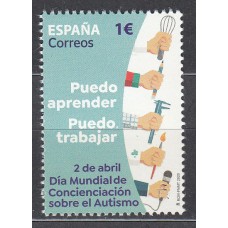 España II Centenario Correo 2020 Edifil 5399 ** Mnh Día mundial del autismo