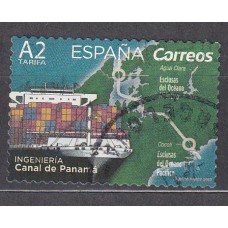 España II Centenario Correo 2019 Edifil 5284 usado Canal de Panama