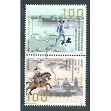 Suiza Correo 2020 Yvert 2585/86 ** Mnh Europa 2020 Rutas Postales Antiguas