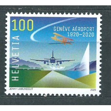 Suiza Correo 2020 Yvert 2588 ** Mnh Aeropuerto de Ginebra