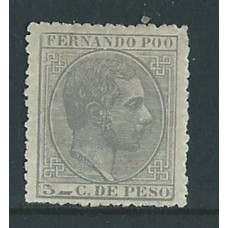 Fernando Poo Sueltos 1882 Edifil 7 (*) Mng