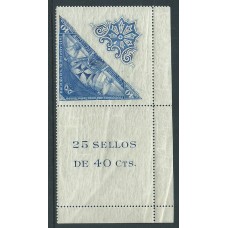 España Variedades 1930 Edifil 541asmv ** Mnh Pequeño Punto de Oxido ,  sin dentar entre el sello y la viñeta Tipo A