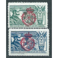 Requetes Galvez 15/16 ** Mnh Sobrecarga escudo de Navarra en rojo