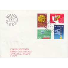 Suiza Sobre Primer Dia FDC Yvert 1092/95 Efemérides 1979