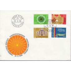 Suiza Sobre Primer Dia FDC Yvert 1100/03 Efemérides 1980