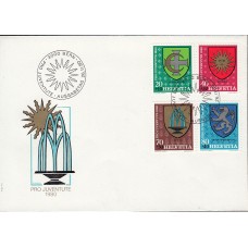 Suiza Sobre Primer Dia FDC Yvert 1117/20 Pro Juventud 1980