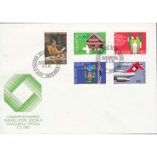 Suiza Sobre Primer Dia FDC Yvert 1121/25 Efemérides 1981