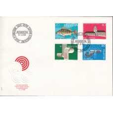 Suiza Sobre Primer Dia FDC Yvert 1174/77 PTT Efemérides 1983