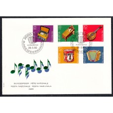 Suiza Sobre Primer Dia FDC Yvert 1225/29 Musica 1985