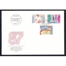 Suiza Sobre Primer Dia FDC Yvert 1284/86 Efemerides 1987