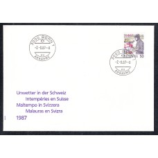 Suiza Sobre Primer Dia FDC Yvert 1287 Cartero 1987