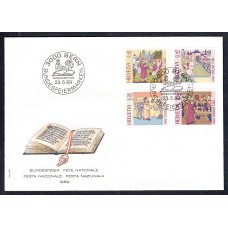 Suiza Sobre Primer Dia FDC Yvert 1319/22 Fiesta Nacional 1989