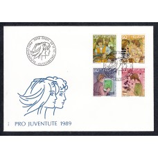 Suiza Sobre Primer Dia FDC Yvert 1333/36 Pro Juventud 1989