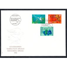 Suiza Sobre Primer Dia FDC Yvert 1395/7 Sellos Especiales 1992